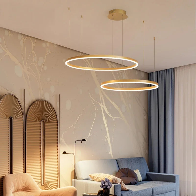 Rosalinda - Circle Rings Ceiling Mounted Hanging Light
