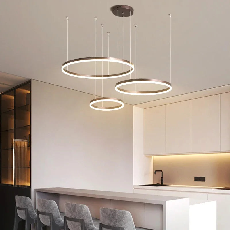 Rosalinda - Circle Rings Ceiling Mounted Hanging Light