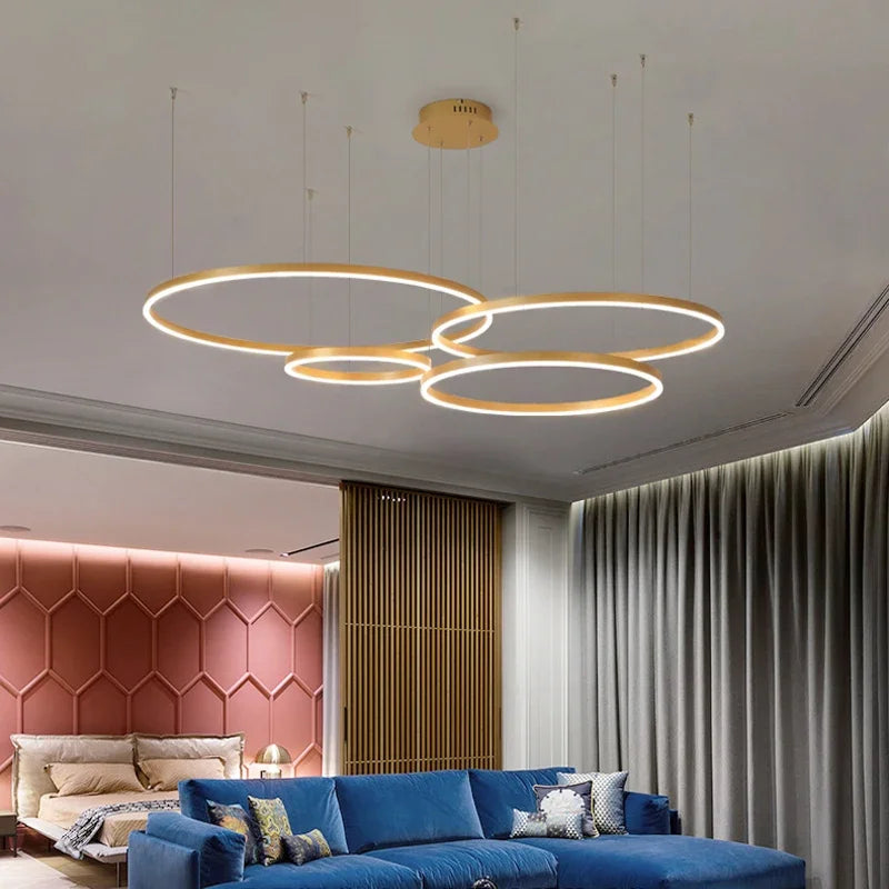 Rosalinda - Circle Rings Ceiling Mounted Hanging Light