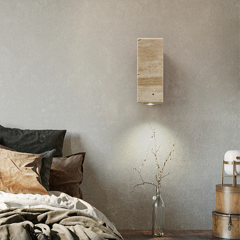 Solène - Travertine Wall Lamp