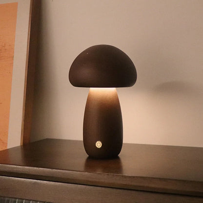 Wooden Shroom Table Lamp