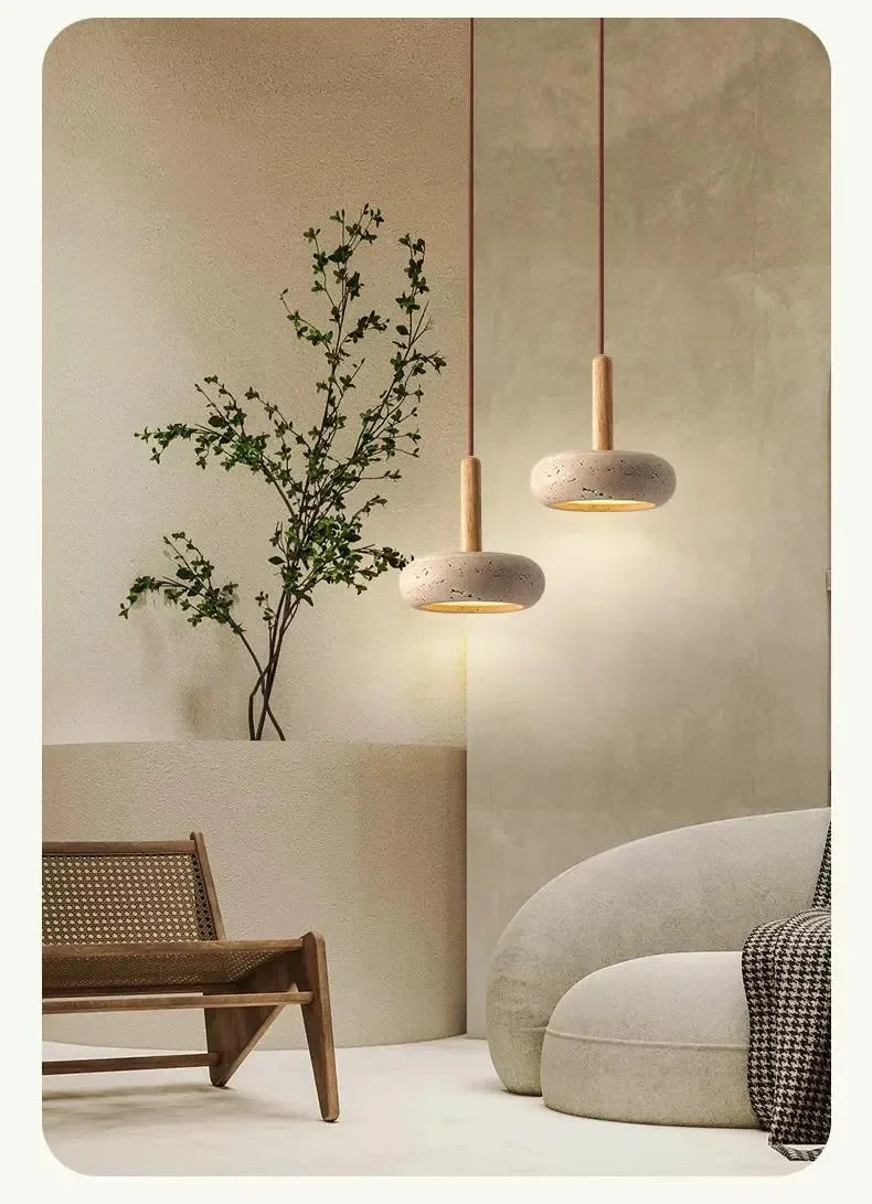 Colette - Travertine Pendant Lamp