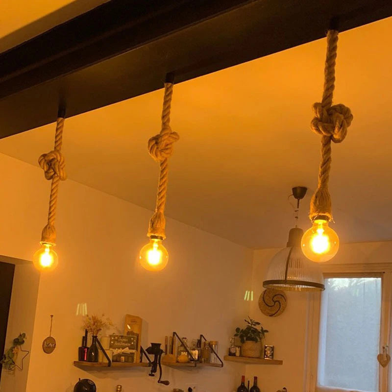 Verena - Hemp Rope Pendant Lights